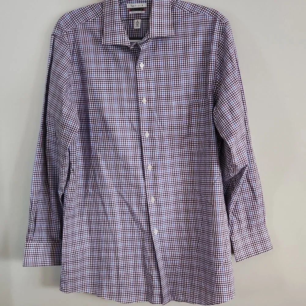 Van Heusen 16 32/33 shirt button down wrinkle free flex collar regular fit